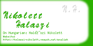 nikolett halaszi business card